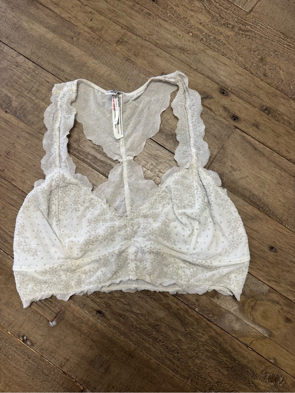 Free People White Lace Bralette